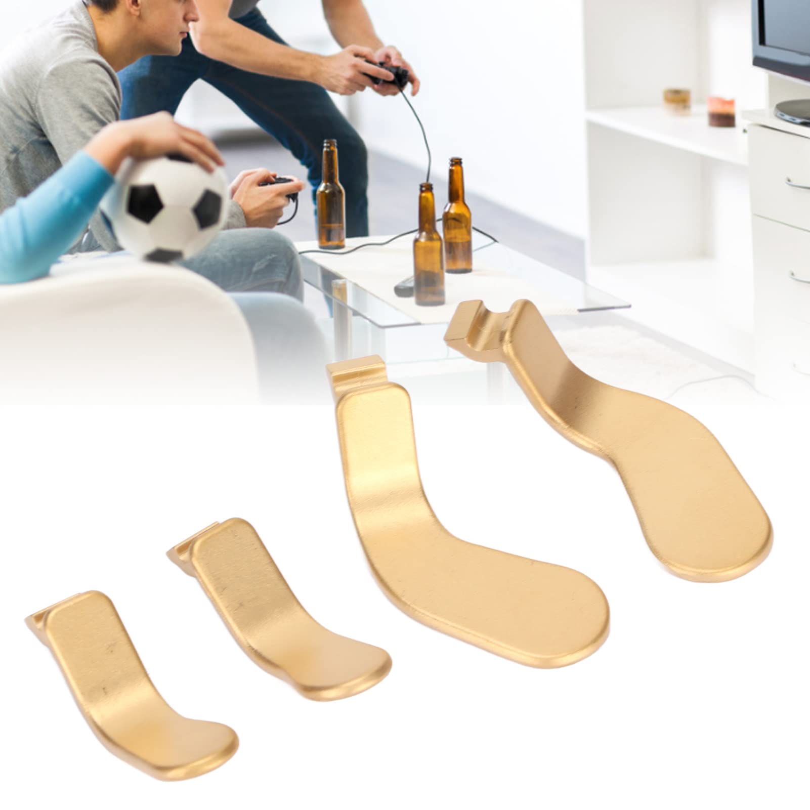 Premium 4PCS Metal Joystick Thumbsticks - Stainless Steel Replacement Paddles for Elite Series Controllers (Gold) | Enhanced Grip for Gaming, FPS & Competitive Play