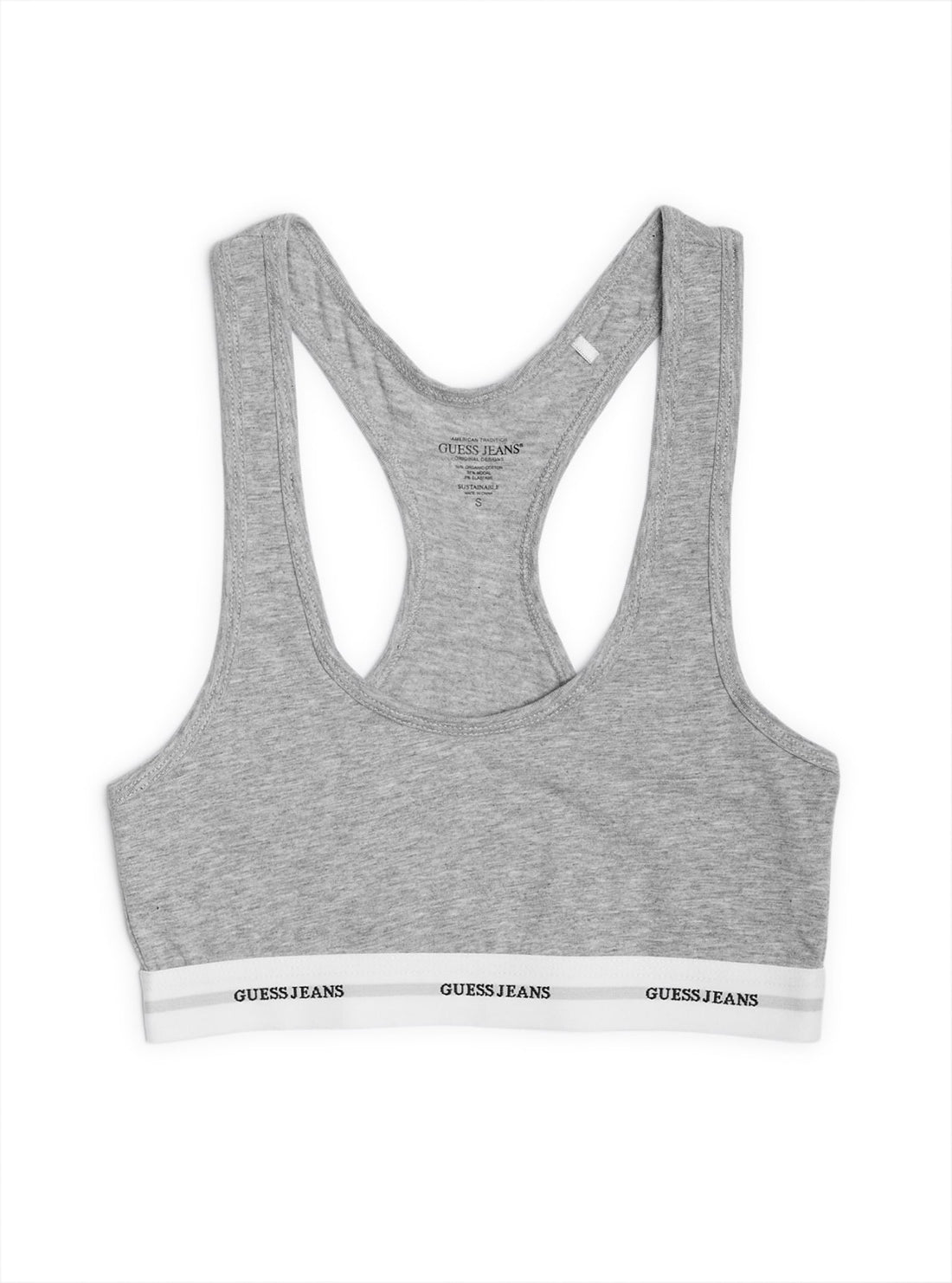 Guess Women's Grey Bralette - Comfortable Lace Underwire Bra for Casual Wear & Layering Outfits
