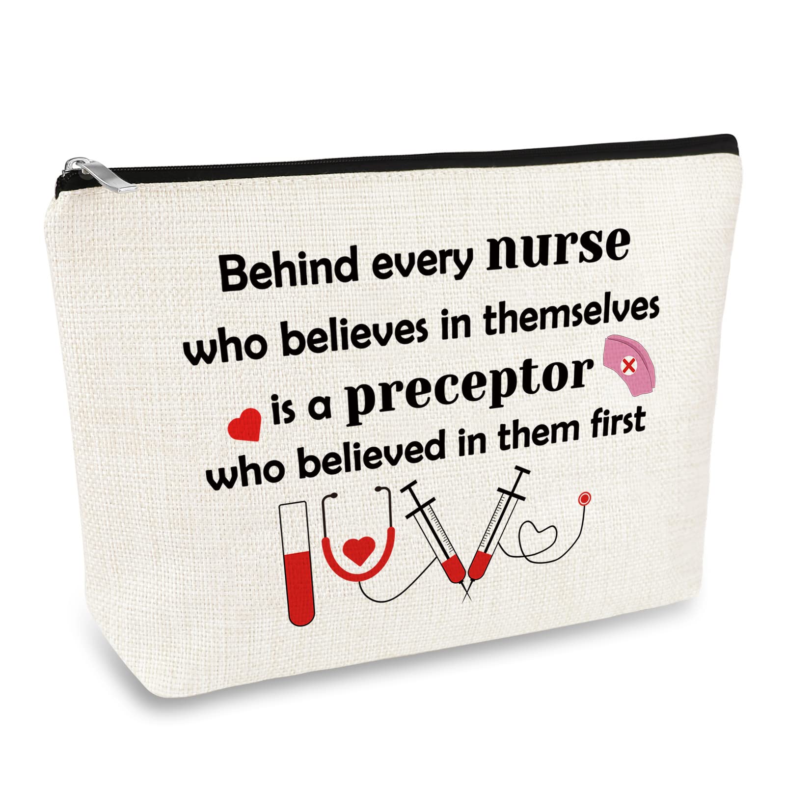 Nurse Preceptor Gift - Cosmetic Makeup Bag for RN Instructors & Teachers | Thank You Appreciation Present for Graduation, Christmas, Birthday & Nurses Week | Travel Toiletry Pouch with Zipper | Perfect for Clinical Shifts, Hospital Duty & Vacation Essentials