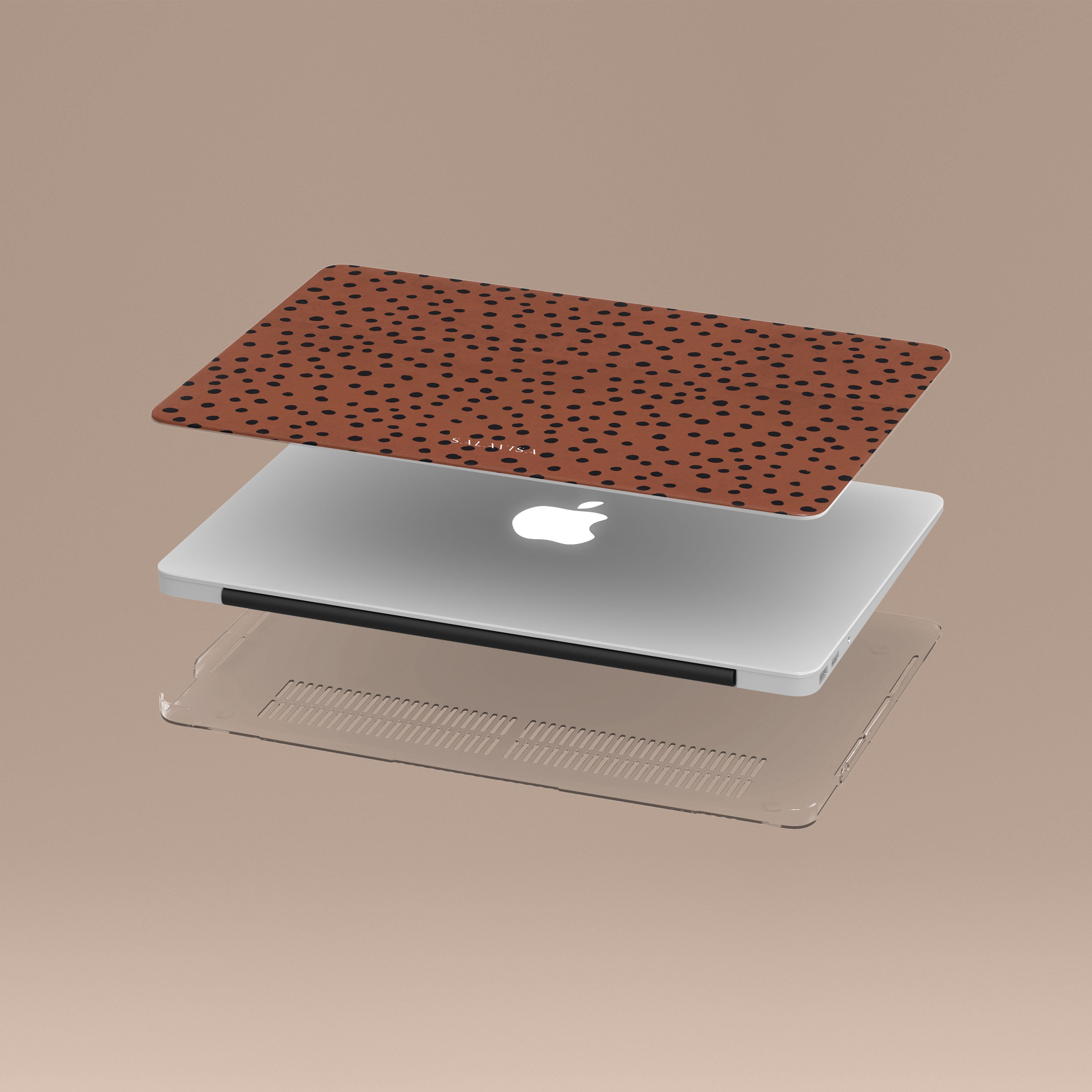 Stylish Orange Polka Dots MacBook Case Cover - Protective Shell for MacBook Air/Pro 13 14 15 16 Inch - Perfect for Work, School & Travel Accessories
