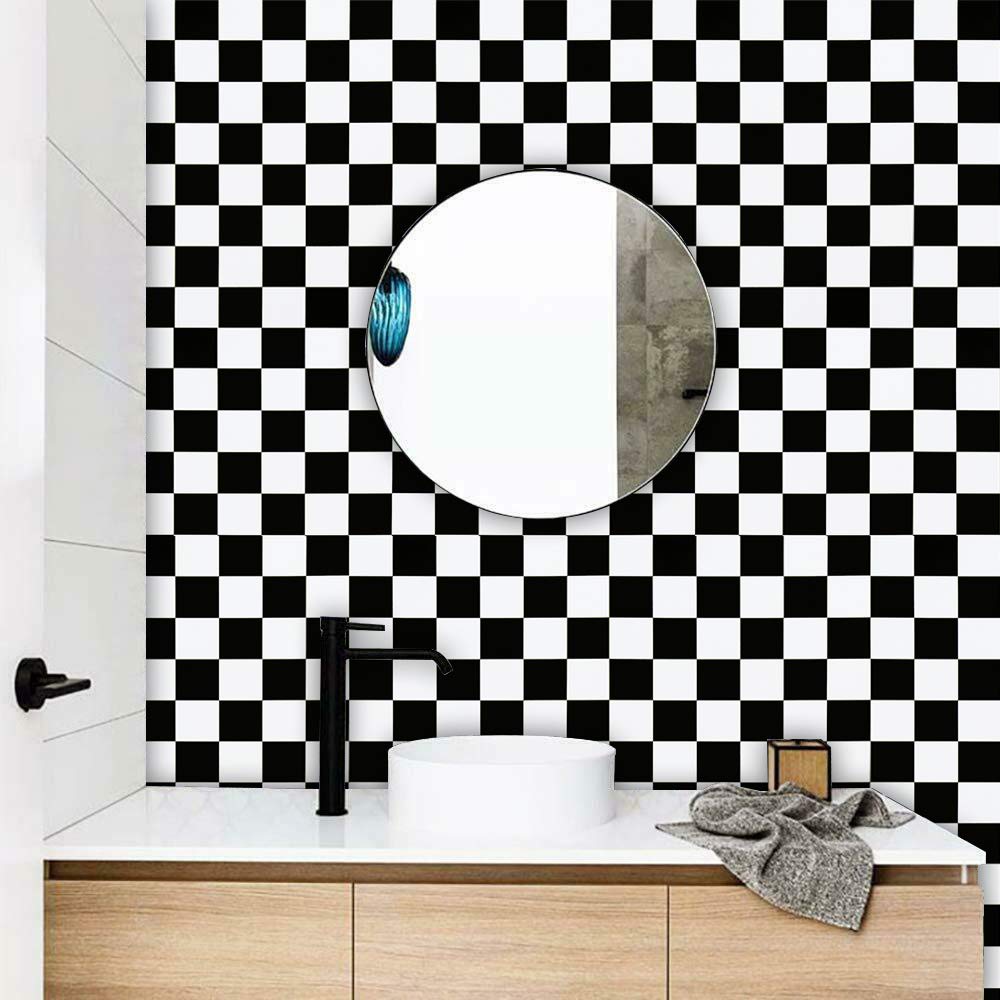 Hopepak Black and White Peel and Stick Wallpaper - 17.7