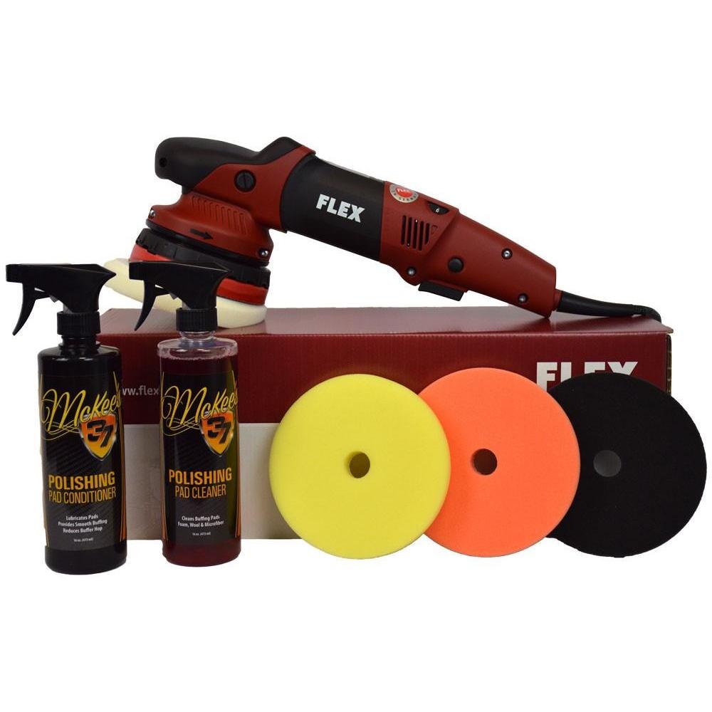FLEX XCE 10-8 125 Supa Beast Dual Action Polisher with Intro Pad Kit - Professional Car Detailing & Paint Correction for Auto Enthusiasts