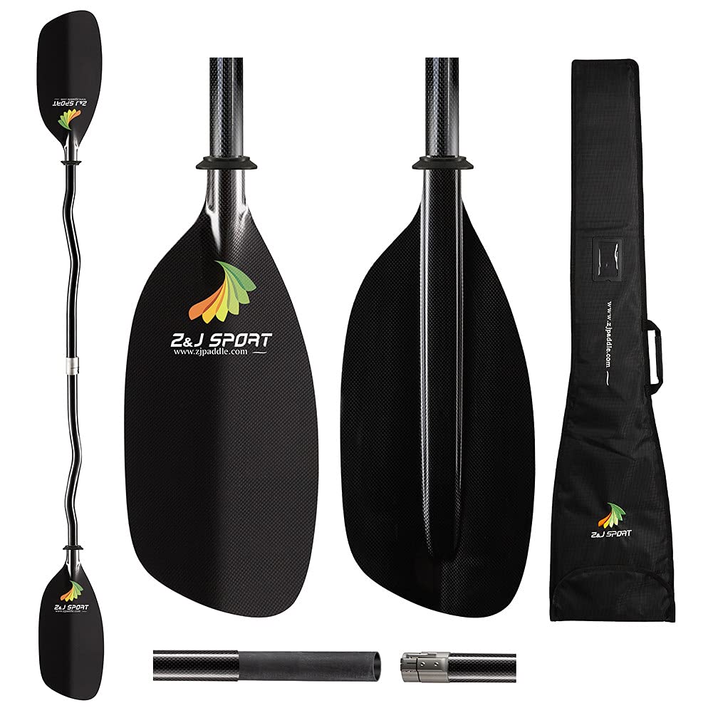 Premium Full Carbon Whitewater Kayak Paddle - Ultra Lightweight 2-Piece Design for Whitewater, River Running & Creeking | Includes Free Paddle Bag | Perfect for Adventure Sports & Outdoor Water Activities