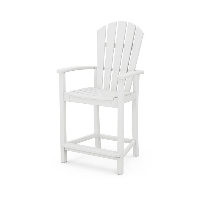 POLYWOOD Palm Coast Counter Height Chair - Durable Outdoor Bar Stool for Patio, Poolside & Kitchen - Weather-Resistant & Comfortable Seating