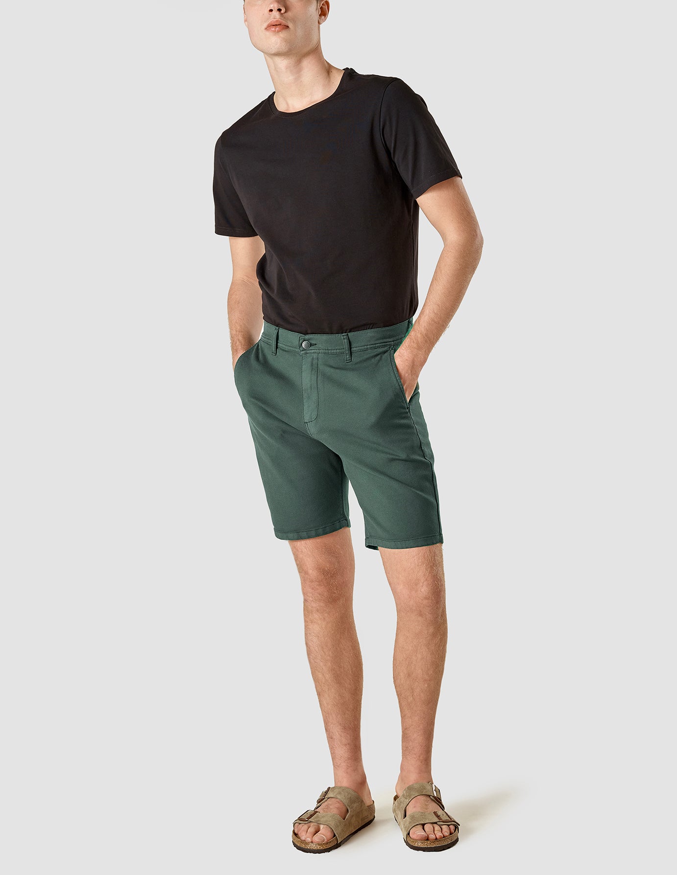 Classic Shorts for Men - Comfortable Cotton Casual Shorts in Garden Green | Perfect for Summer, Outdoor Activities, and Relaxing at Home