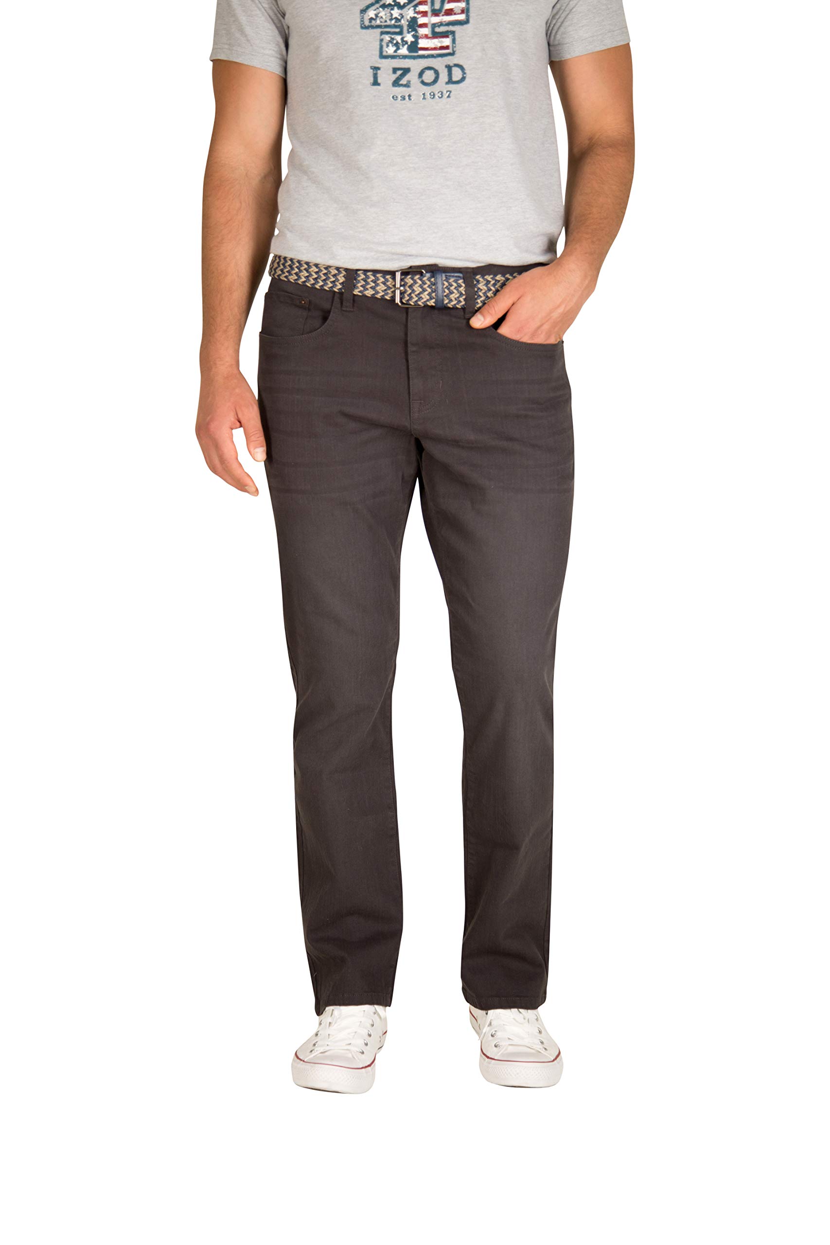 IZOD Men's Relaxed Fit Comfort Stretch Denim Jeans - Classic Blue Casual Pants for Everyday Wear | Perfect for Work, Weekend & Outdoor Activities