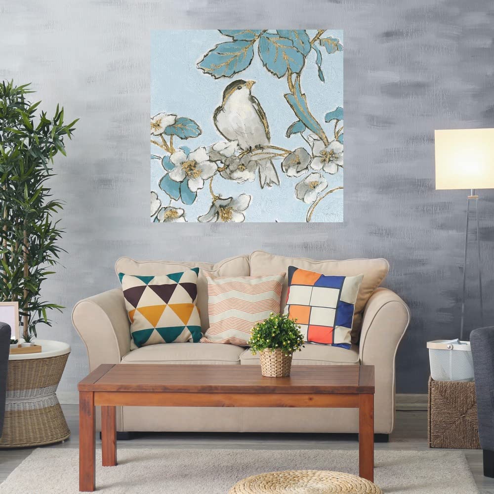 Emily Adams Fine Art Canvas - Birds III Wall Decor Painting for Living Room, Bedroom, Office | 32x32 Inch Ready-to-Hang Canvas Art | Perfect for Home, Kitchen, Bathroom & Dining Room Decor