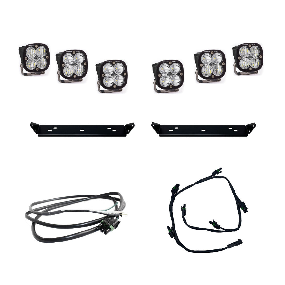 2021-2023 Ford Raptor Baja Designs Squadron Series Behind the Grille Light Kit - Off-Road LED Lighting for Enhanced Visibility & Style