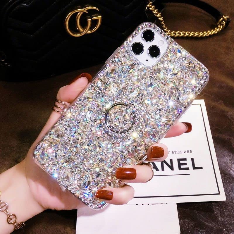 Luxury Crystal Rhinestone Bling Case for Samsung Galaxy Note 20 Ultra - Diamond Glitter Protective Cover with Ring Holder & Kickstand | Sparkle Shiny Gemstone Phone Case for Women, Girls & Teens | Perfect for Parties, Weddings & Special Occasions