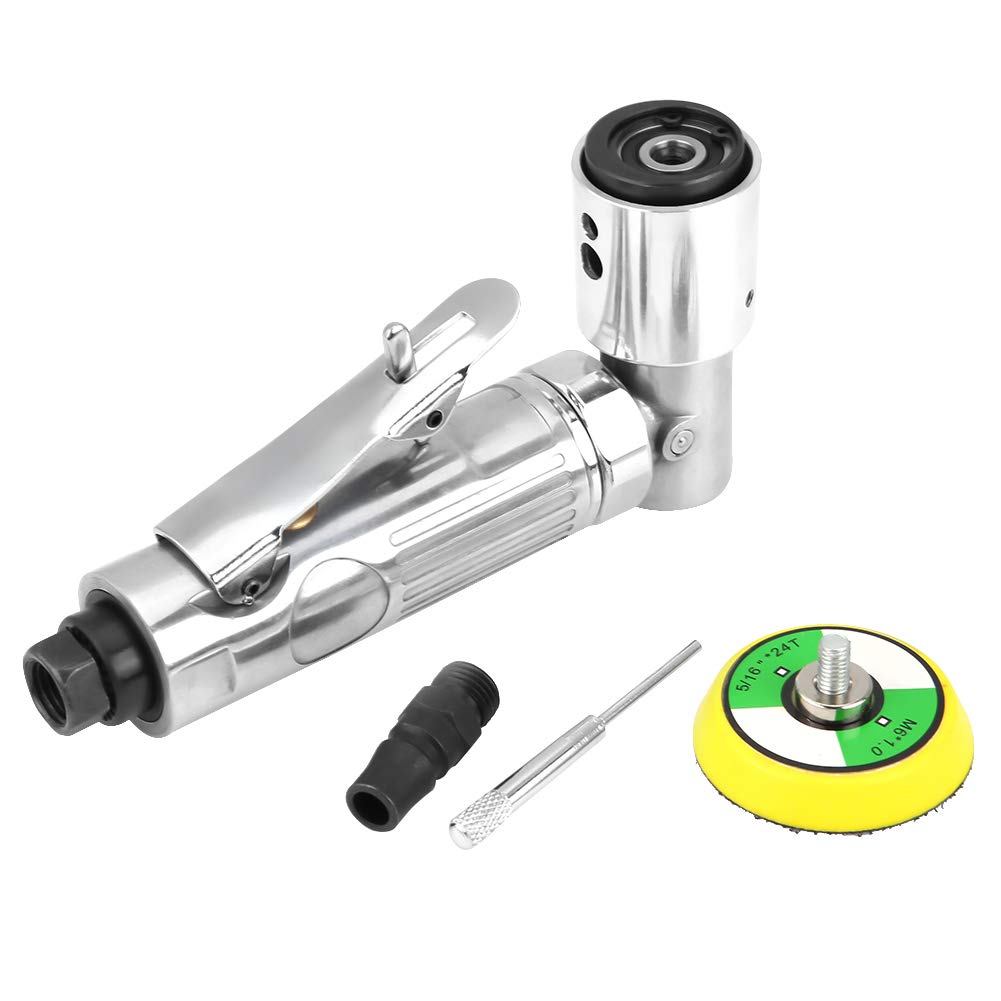 90 Degree Air Polisher for Cars - Pneumatic Orbital Sander & Eccentric Polishing Machine | Professional Auto Detailing & Paint Correction Tool for Car Enthusiasts & Body Shops