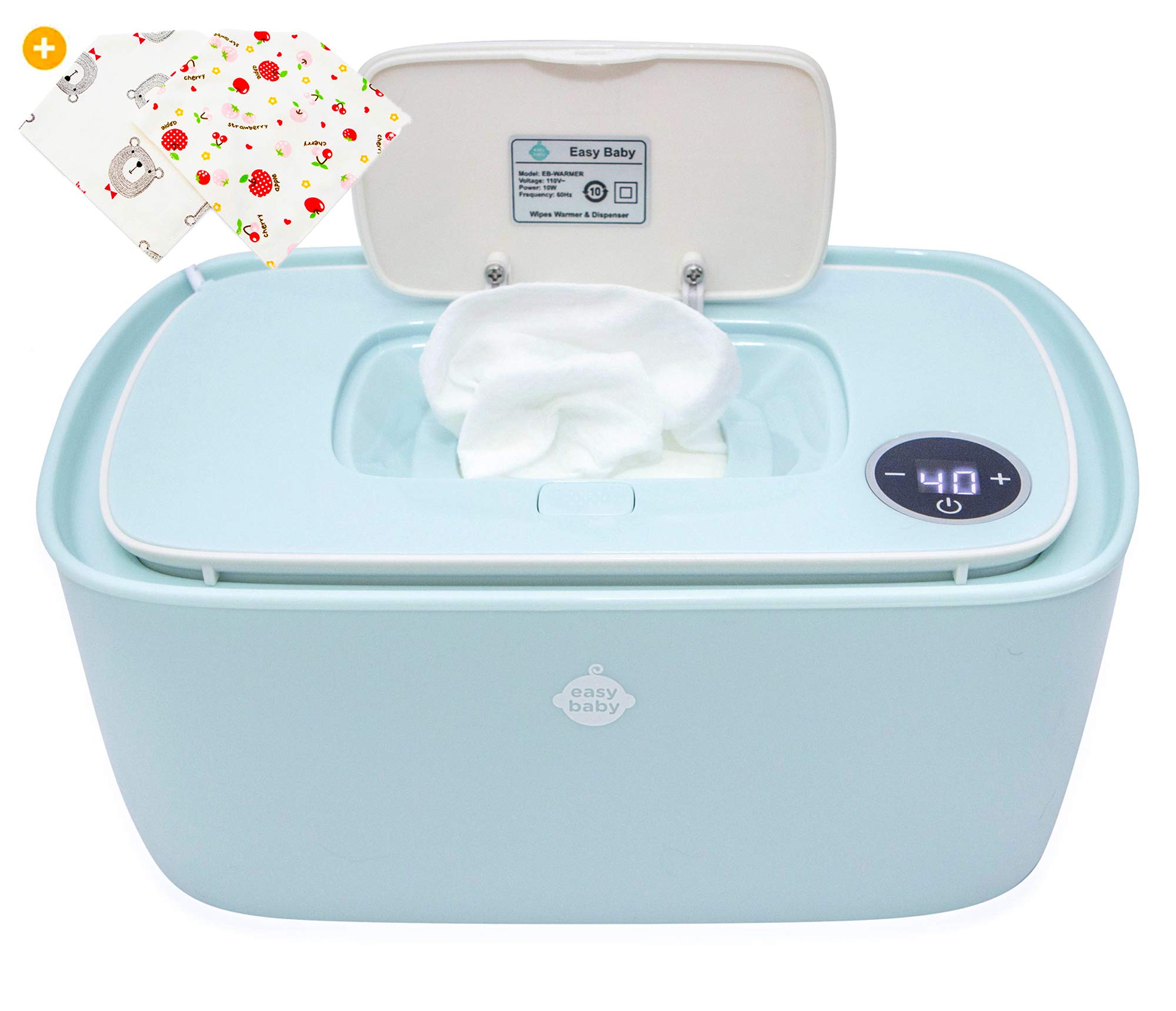 EZ Baby Trendy Wipes Warmer & Dispenser Holder - Portable Electric Plug-in for Comfortable Diaper Changing - Newborn & Infant Essentials - Green - Perfect for Nursery, Travel & On-the-Go Parenting