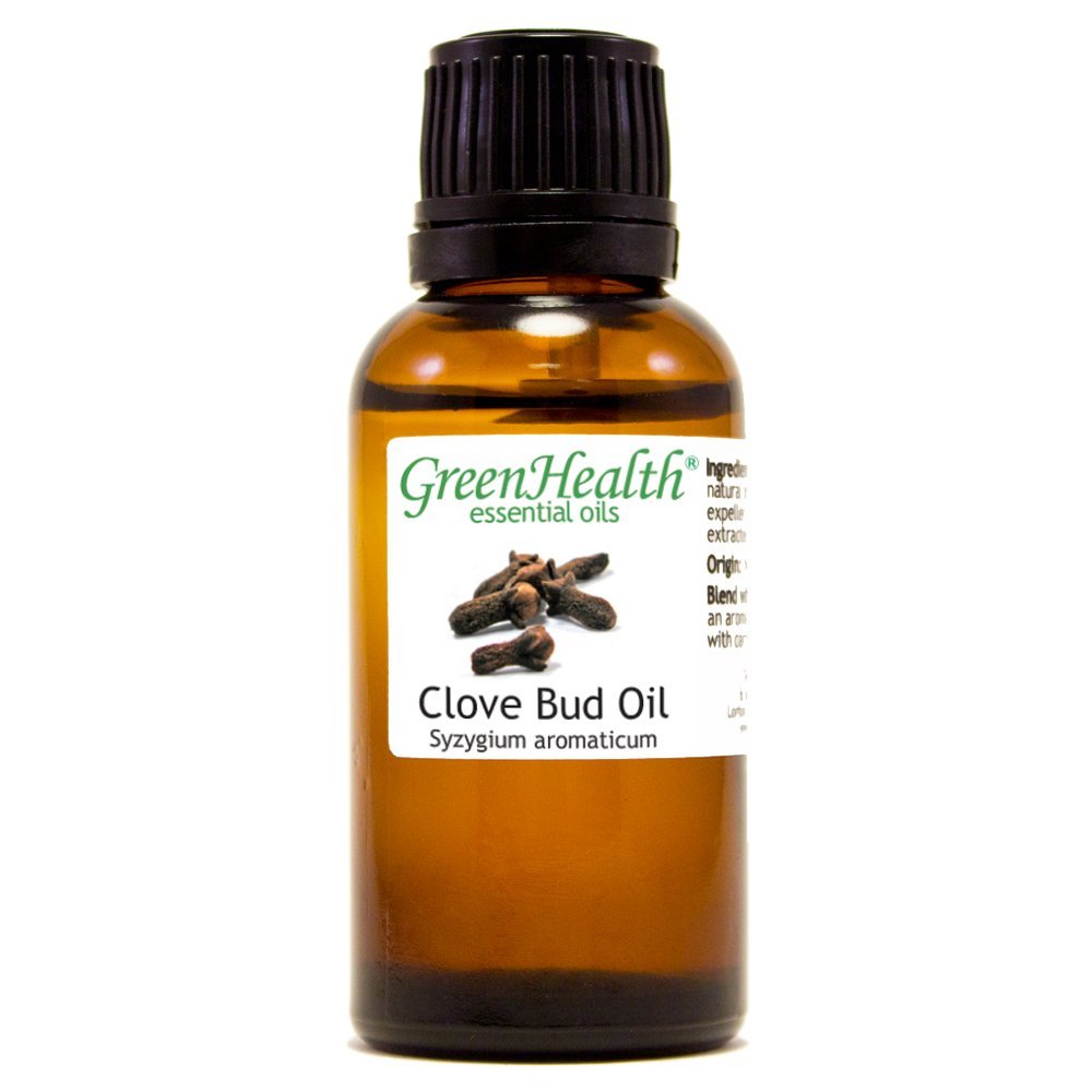 100% Pure & Uncut Clove Essential Oil - 1 fl oz Bottle for Aromatherapy, DIY Skincare & Natural Pain Relief | GreenHealth