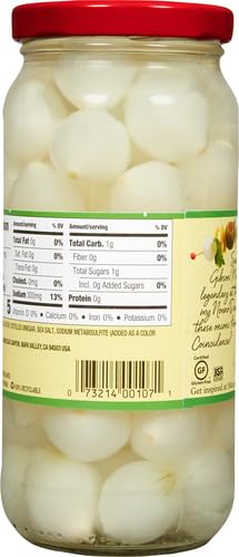 Mezzetta Imported Cocktail Onions - 16oz (1lb) Premium Gourmet Pickled Onions for Martinis, Bloody Marys & Charcuterie Boards