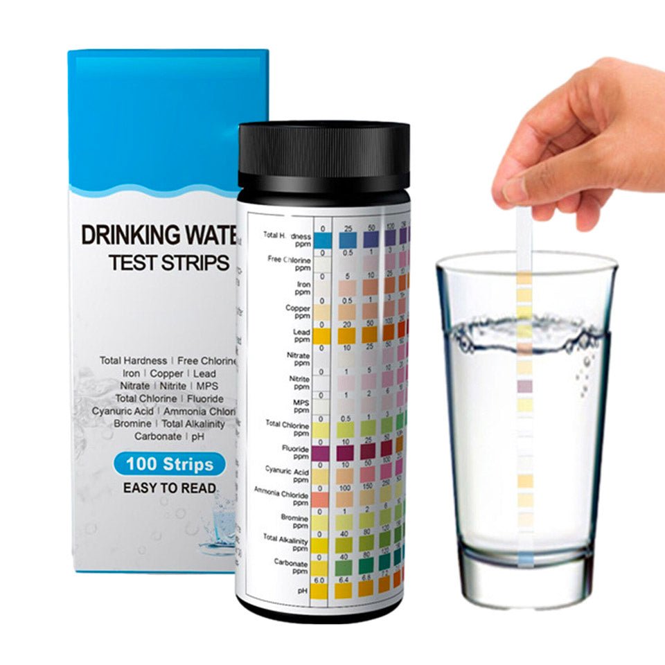 16 in 1 Drinking Water Test Strips Kit - Home & Outdoor Water Quality Testing for pH, Chlorine, Hardness & More | Perfect for Well, Tap, Pool & Aquarium Water Analysis