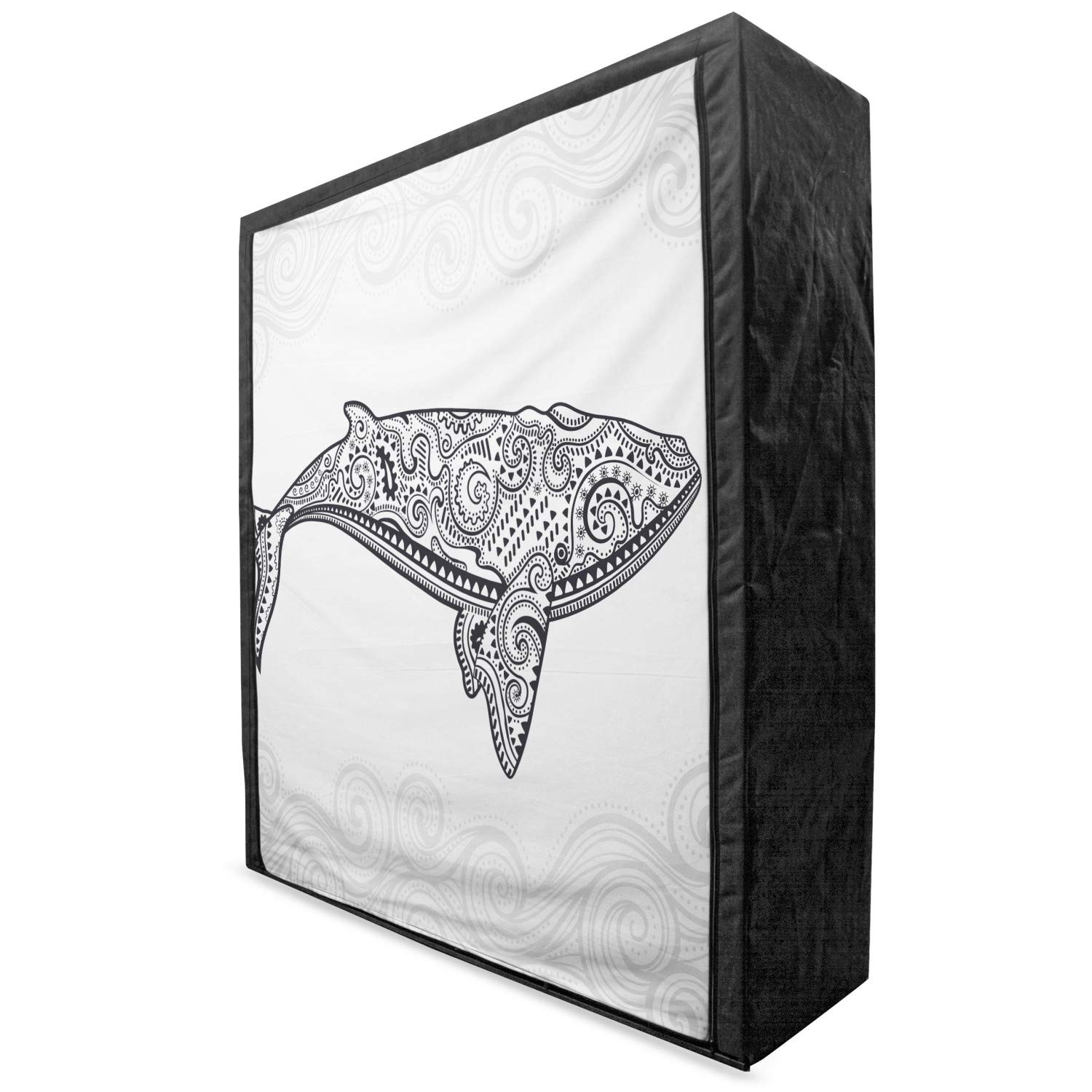 Ambesonne Whale Portable Fabric Wardrobe - Large 59