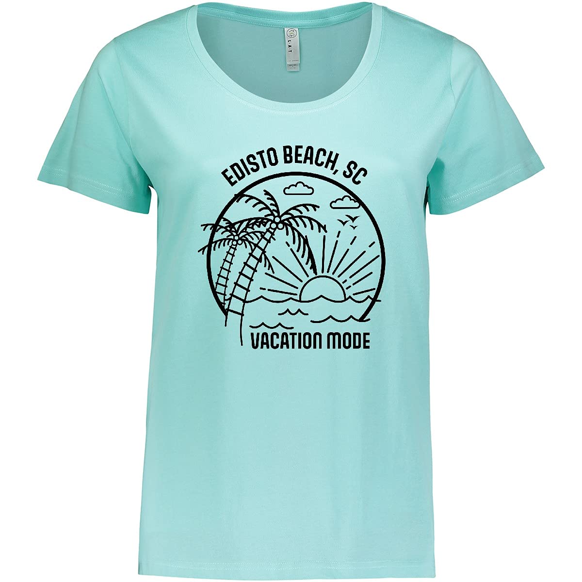 Inktastic Summer Vacation Mode Edisto Beach South Women's Plus Size T-Shirt - Comfortable Casual Tee for Beach Outings, Travel & Relaxing