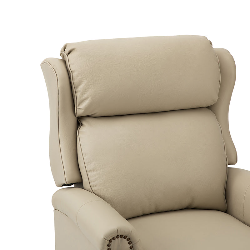 Lucina Genuine Leather Manual Recliner Chair - Handcrafted Premium Leather Living Room Furniture for Relaxation & Comfort - Perfect for Home Theater, Reading Nook, and Office Lounge