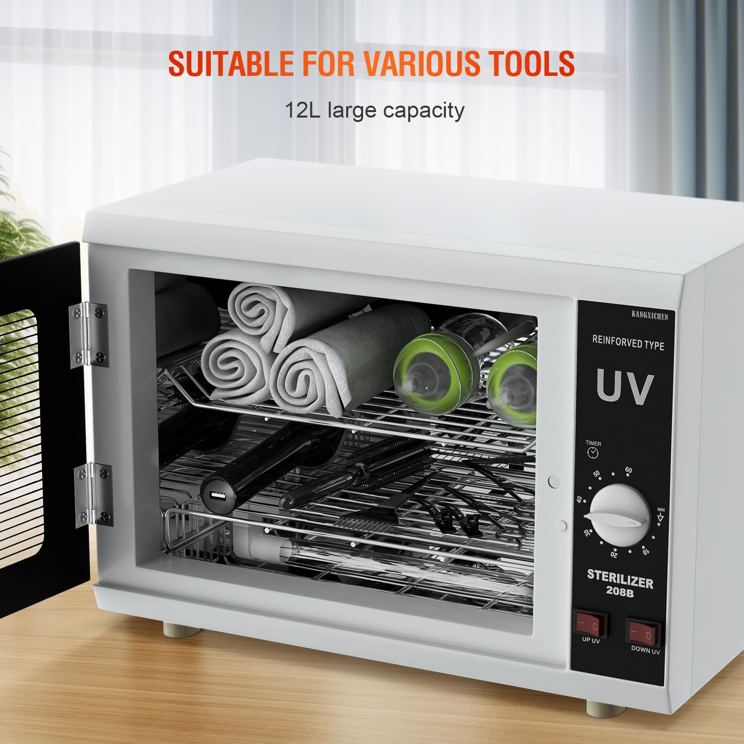 UV Sanitizer Cabinet - Dual Lamp UV Light Sanitizer Box with Timer for Phones, Keys, Jewelry & More | Portable Disinfection for Home, Office & Travel