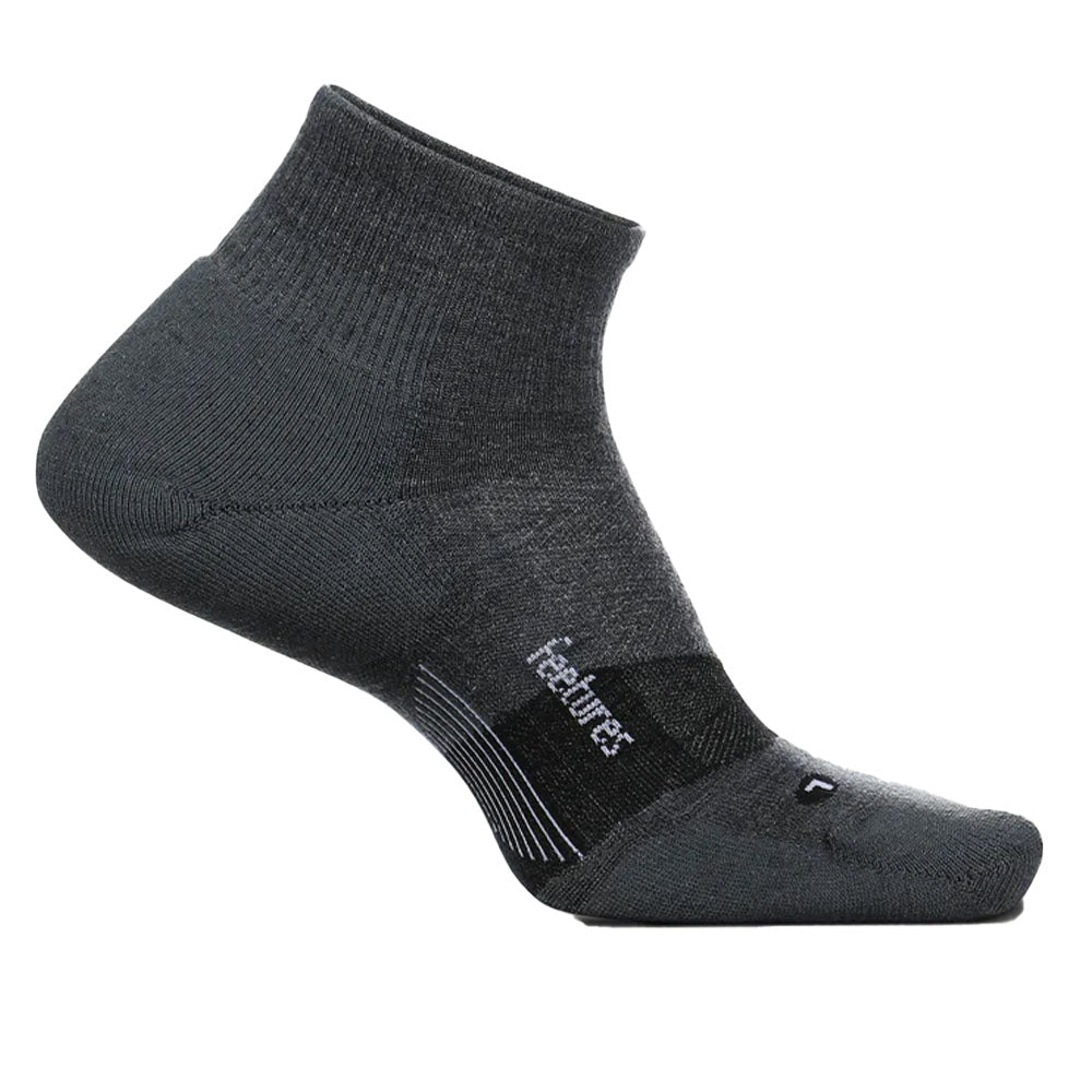Feetures Merino 10 Cushion Quarter Socks - Ultra Soft Wool Running Socks for Men & Women - Perfect for Hiking, Marathon & Everyday Comfort