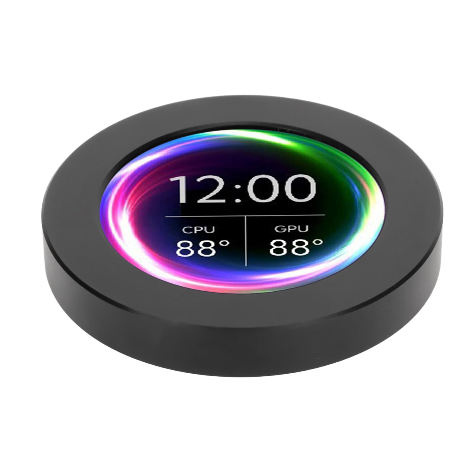 Tbest 2.1 Inch IPS Round PC Sub Display - 480x480 Resolution for AIDA64 CPU/HDD/Temperature Monitoring - Secondary Screen for PC Case & Desktop Computers - Perfect for Gaming Rigs, Workstations, and Server Monitoring
