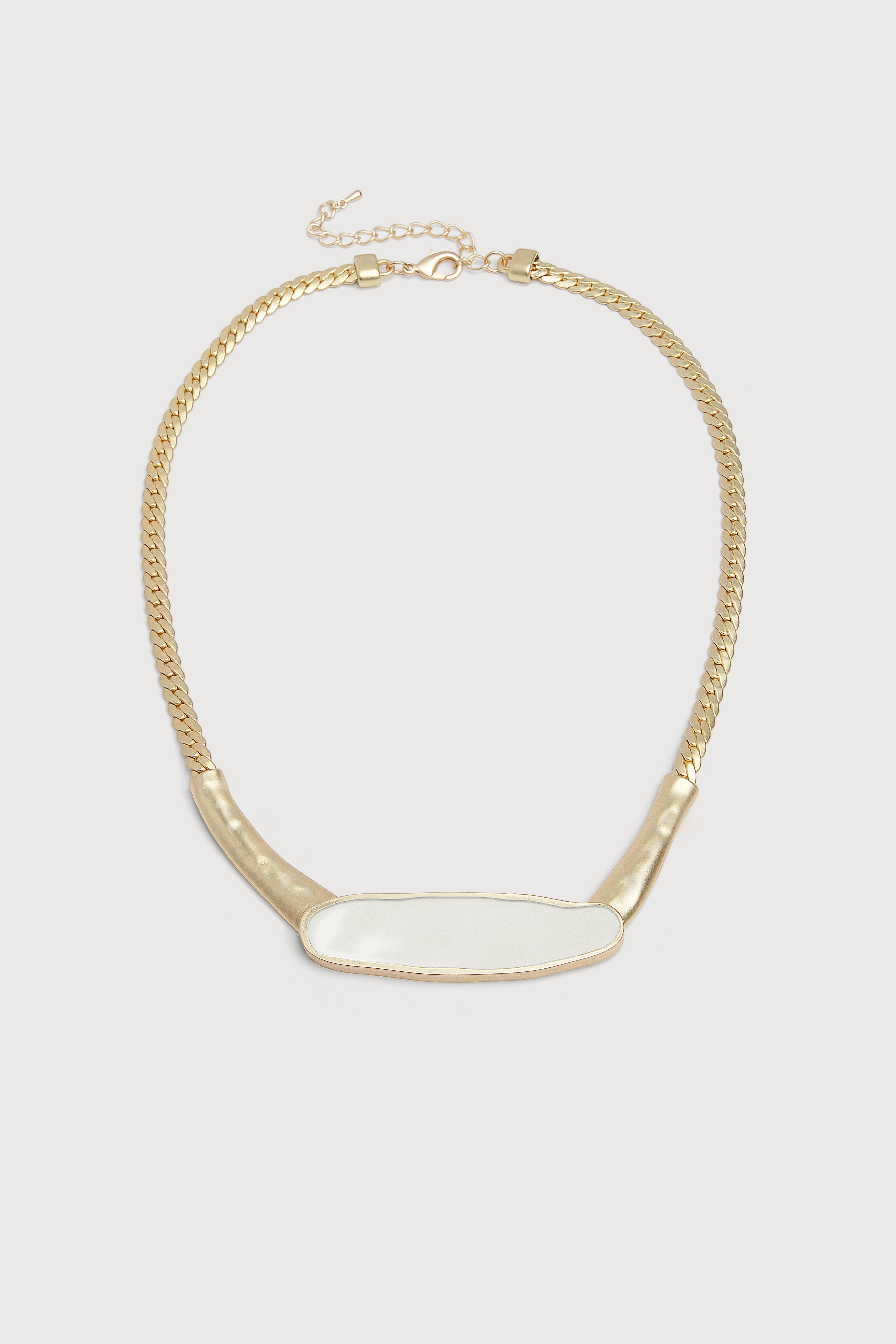 Elegant Herringbone Chain Plated Statement Necklace for Women | Gold & Silver Fashion Jewelry | Perfect for Parties, Weddings & Date Nights