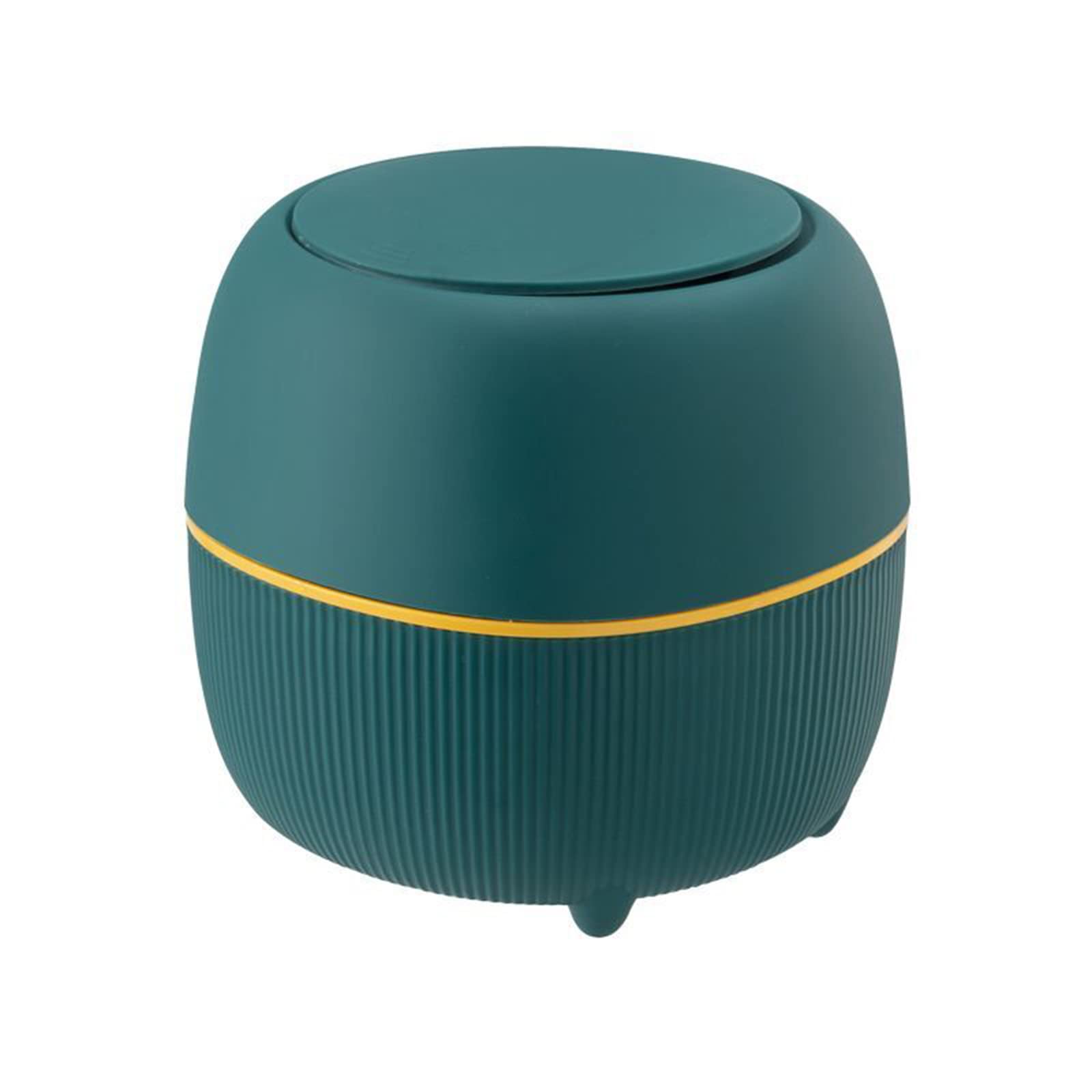 Eco-Friendly Mini Desktop Trash Can with Lid - Small Plastic Waste Bin for Home & Office Organization - Includes 50 Trash Bags (Green) | Perfect for Desk, Bathroom, Bedroom & Dorm Room Cleaning