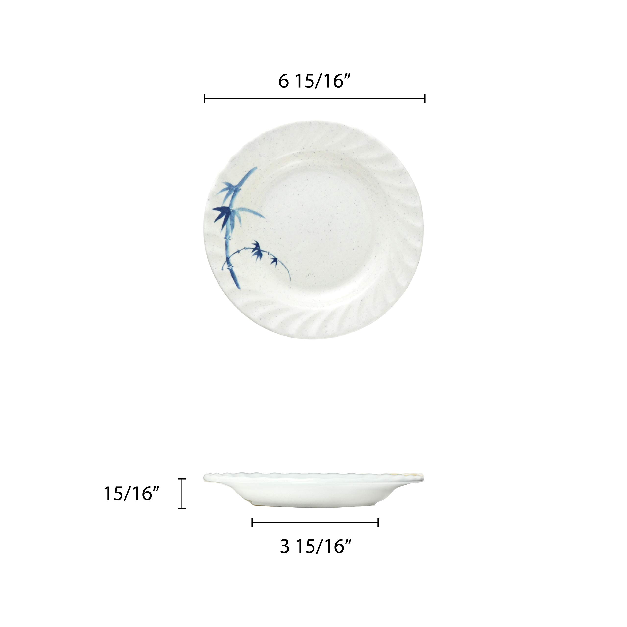 Premium Blue Bamboo Melamine Dinnerware Set - 7