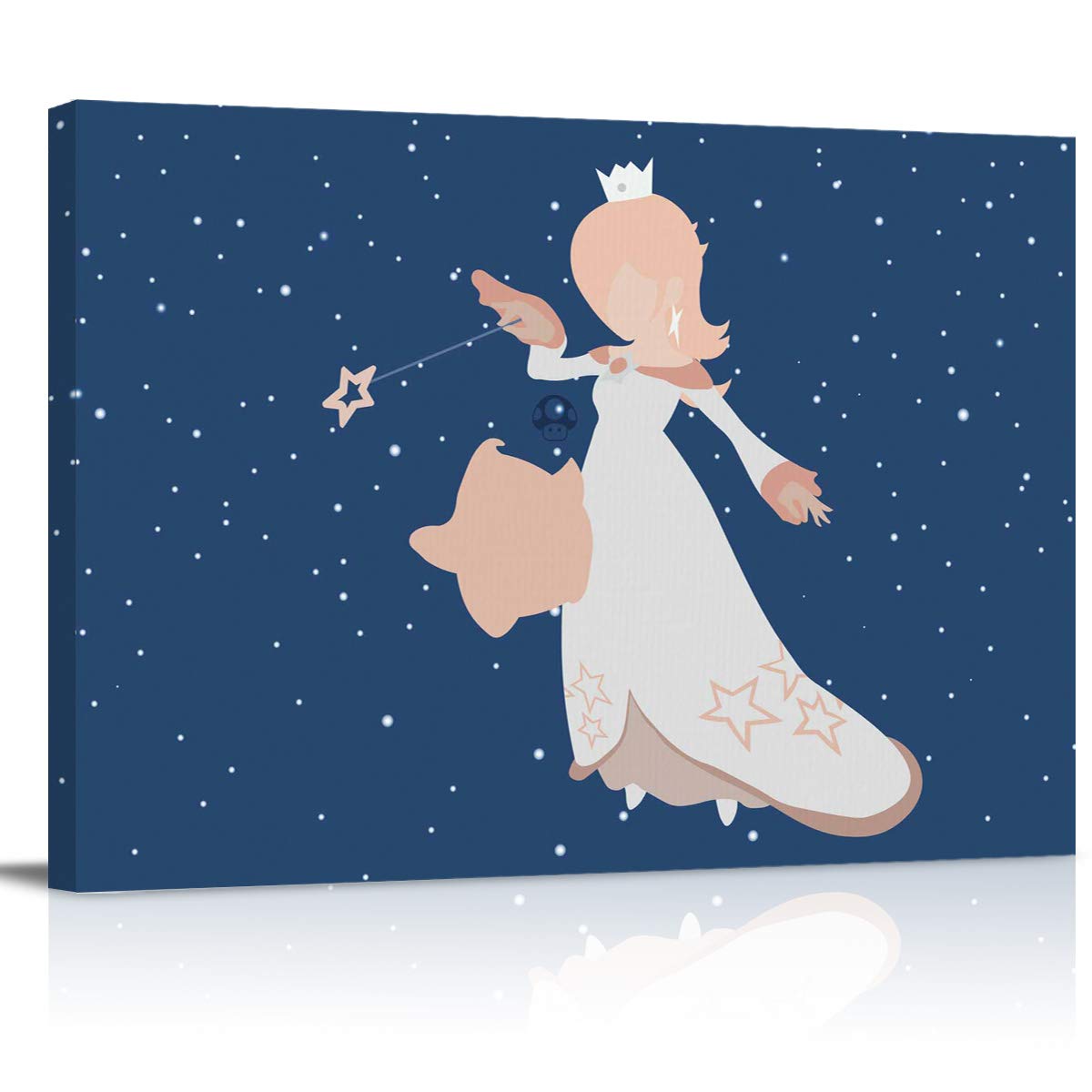 Frameless Canvas Oil Painting - Beautiful Elves in White Skirt & Crown, 12x18 in - Perfect for Living Room, Bedroom & Office Decor