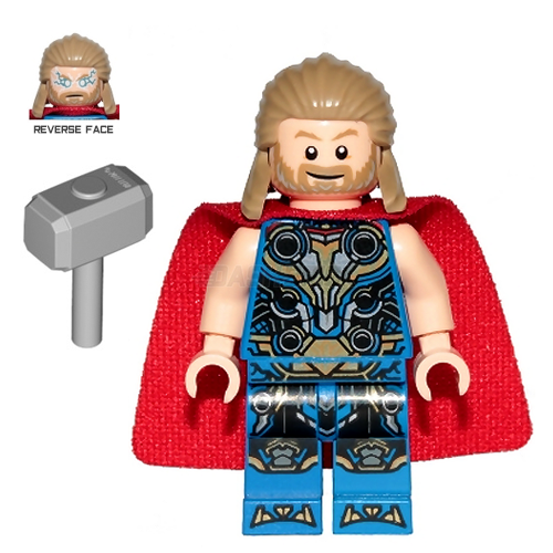 LEGO Marvel Thor Minifigure - Blue Suit from Thor: Love and Thunder | Collectible Action Figure for Superhero Fans & Movie Lovers | Perfect for Display, Gifts & Play Scenes