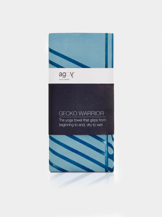 Agoy Gecko Warrior Non-Slip Yoga Towel - Premium Grip for Hot Yoga, Pilates & Workouts - Sweat Absorbent & Quick Dry Fitness Mat Cover