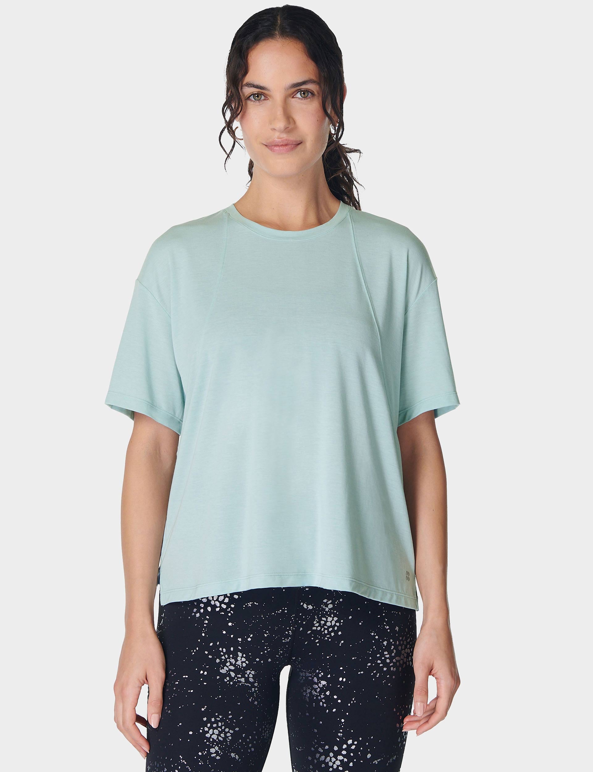 Soft Flow Studio T-Shirt - Muted Teal Blue | Comfortable Casual Wear for Everyday Outfits & Lounge