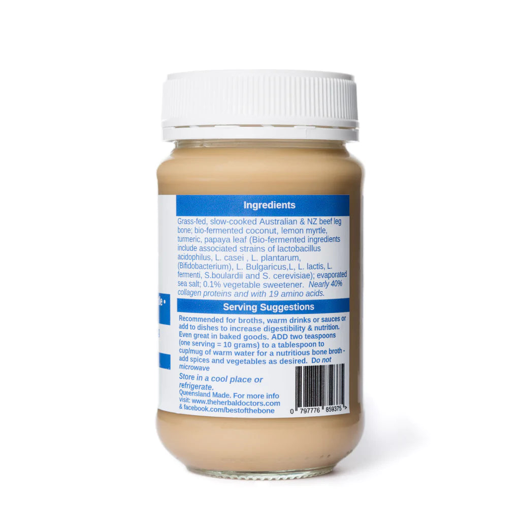 Best Bone Broth Concentrate with Probiotics, Coconut, Lemon Myrtle & Turmeric - Immune Support & Gut Health for Keto, Paleo & Whole30 Diets (Use in Soups, Stews & Wellness Drinks)