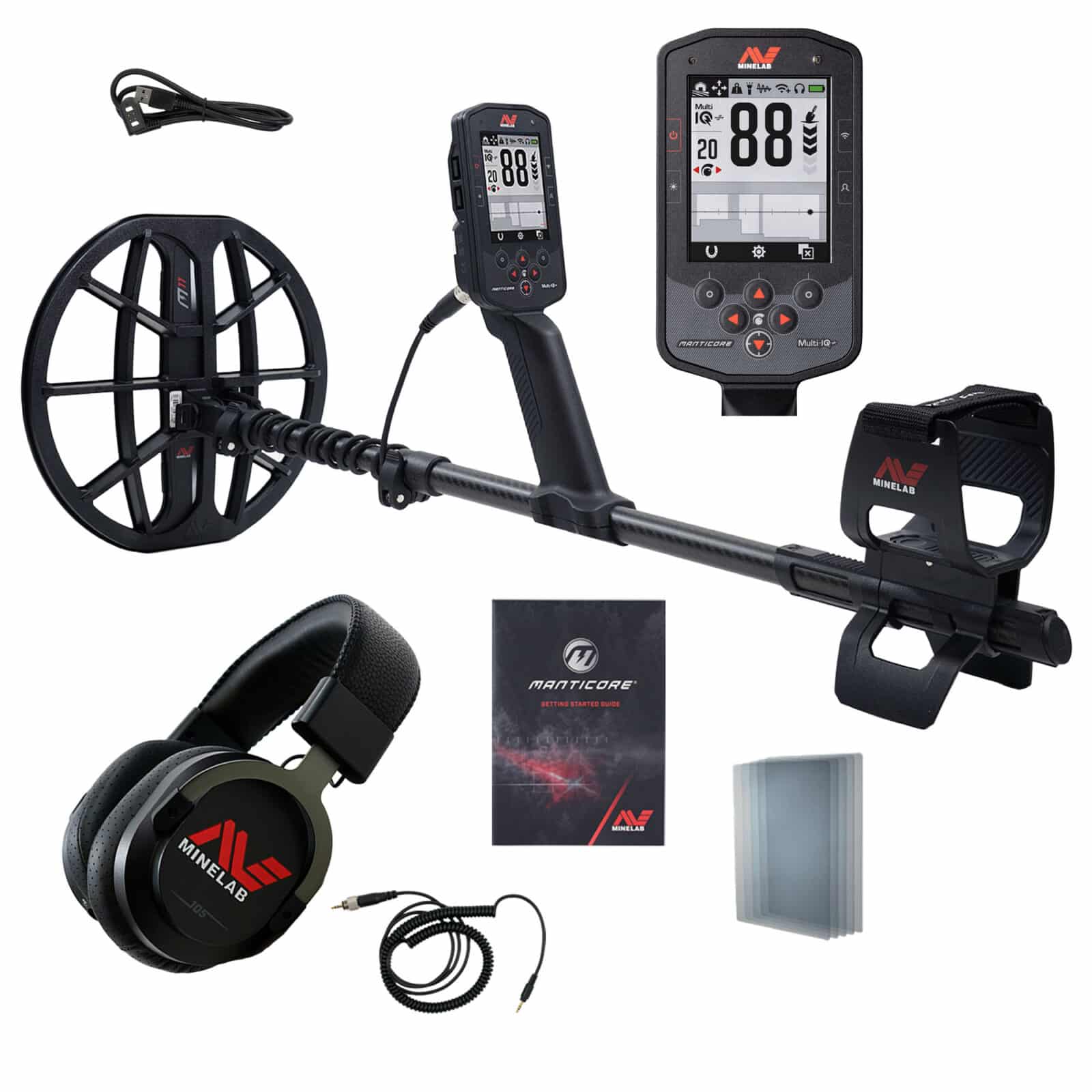 MINELAB Manticore Professional Metal Detector with High Power for Treasure Hunting - Perfect for Beach, Park & Gold Prospecting Adventures