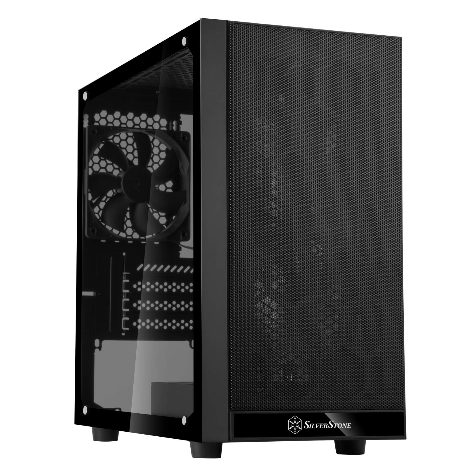 SilverStone Technology PS15 PRO Micro-ATX PC Case - Compact Tower Chassis with Excellent Airflow & Cooling Performance, Tempered Glass Side Panel (SST-PS15B-PRO) - Perfect for Gaming Rigs, Home Office & Small Form Factor Builds