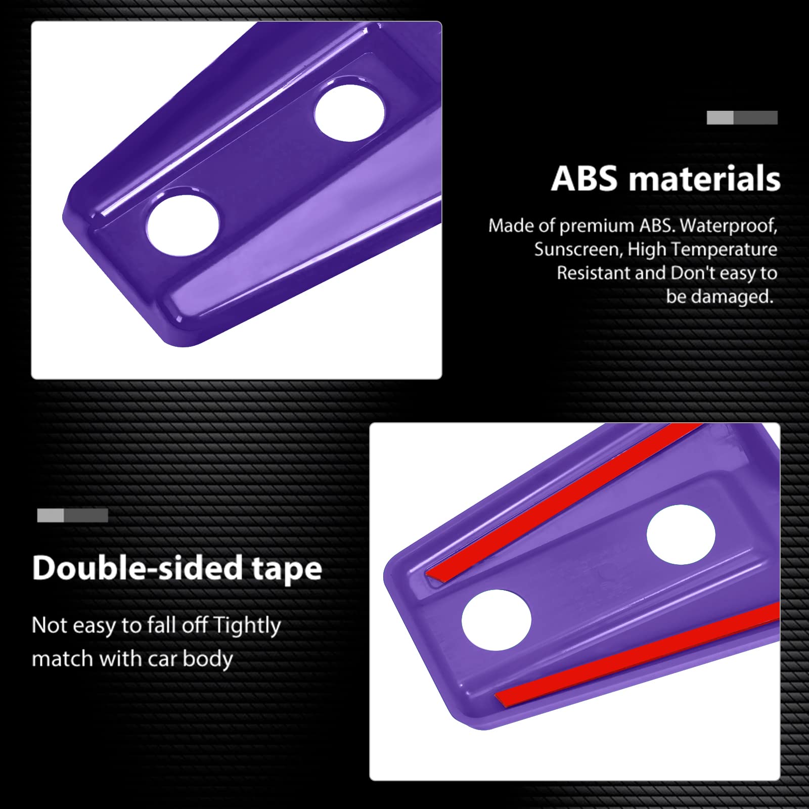 2PCS Purple Hood Hinge Cover Trim Accessories Compatible with Jeep Wrangler JK JKU & Unlimited 2007-2018 - Durable Protection & Custom Style Upgrade for Off-Road Adventures