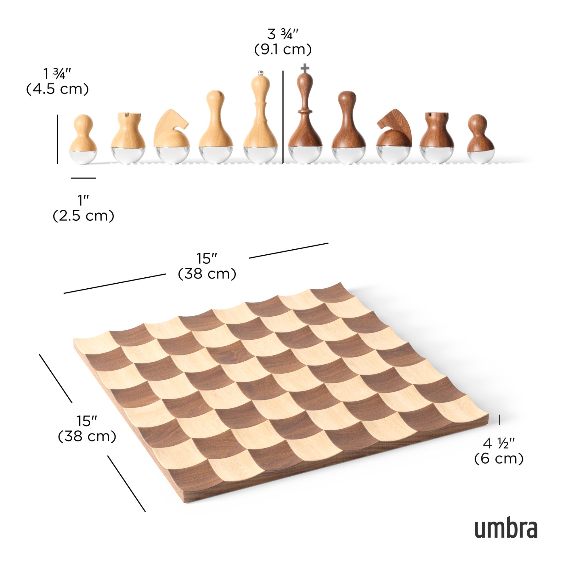 Wobble Chess Set - Unique Fun Chess Game for Kids & Adults - Perfect for Family Game Night, Travel & Office Decor