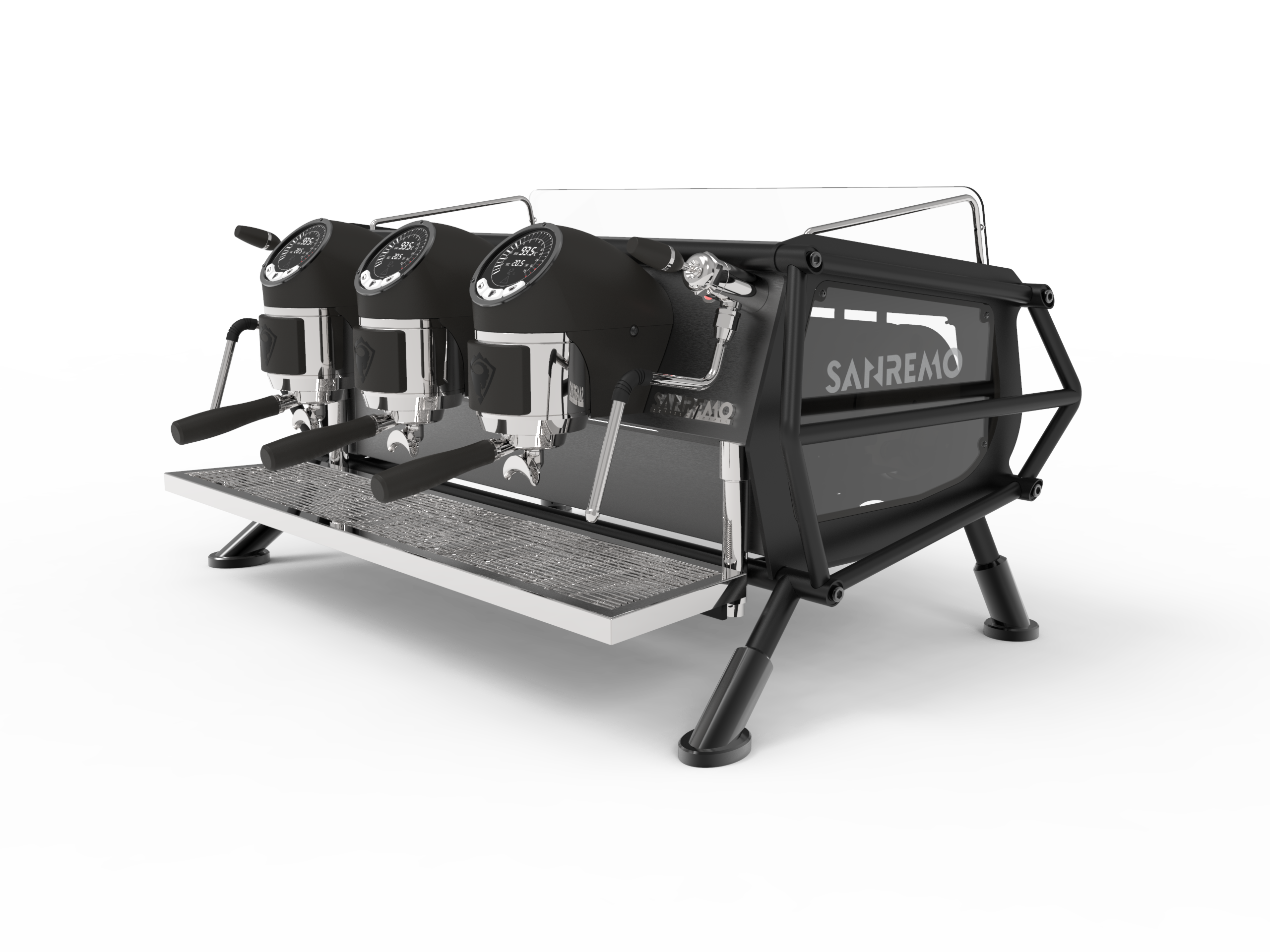Sanremo Café Racer Naked Espresso Machine - 3 Group Commercial Coffee Maker for Cafes & Restaurants | Professional Barista Equipment for High-Volume Espresso Brewing