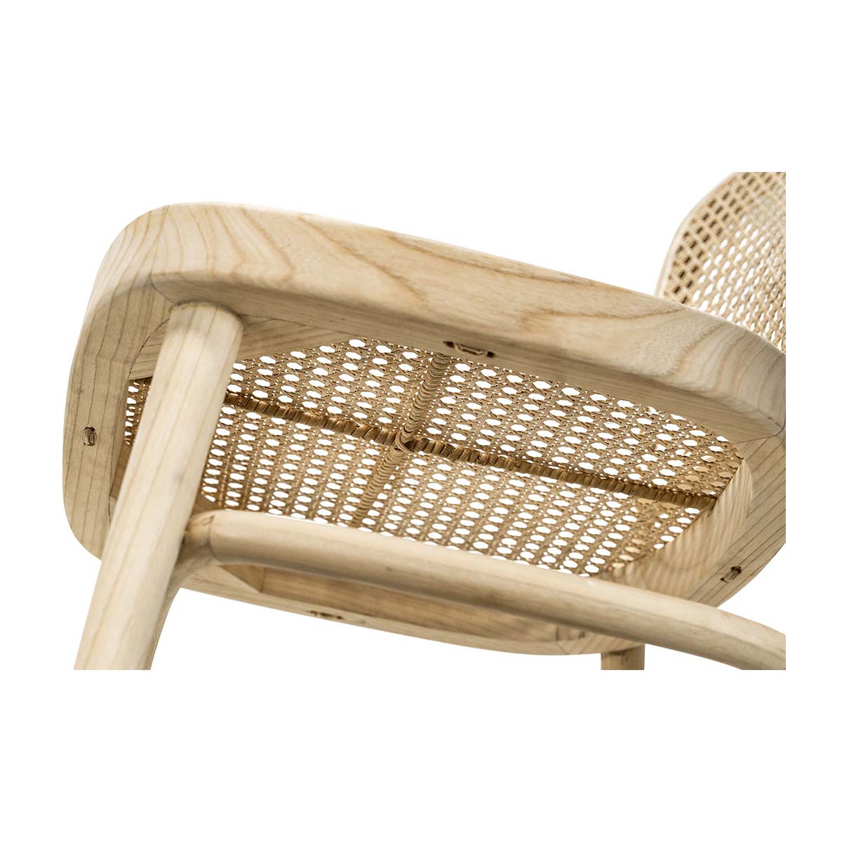 Modern Bentwood Rattan Dining Chairs Set of 2 - Natural Woven Seat & Sturdy Wooden Frame - Perfect for Kitchen, Dining Room, or Breakfast Nook