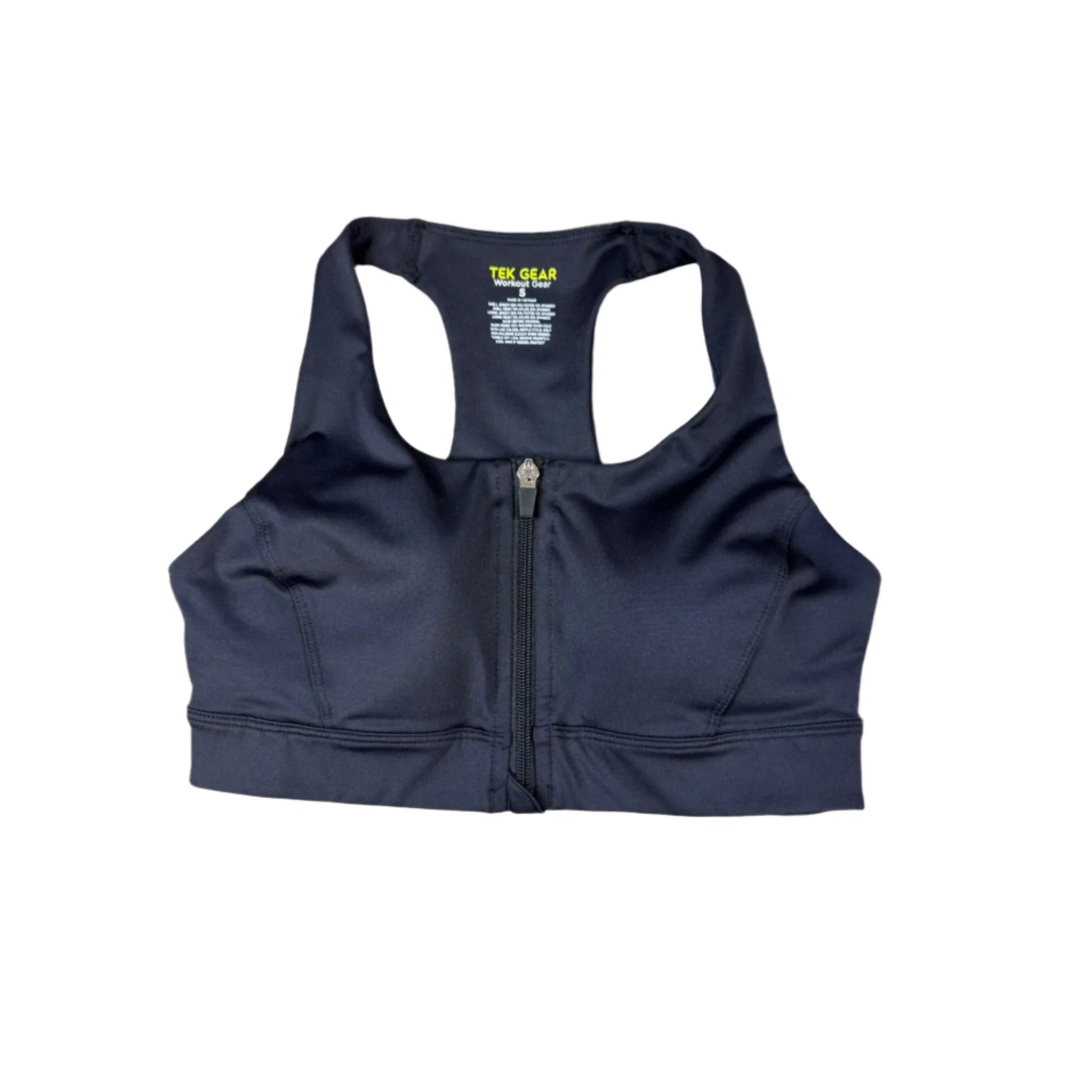 Tek Gear Black Athletic Bra for Women - Size S - High Support Sports Bra for Running, Yoga & Gym Workouts