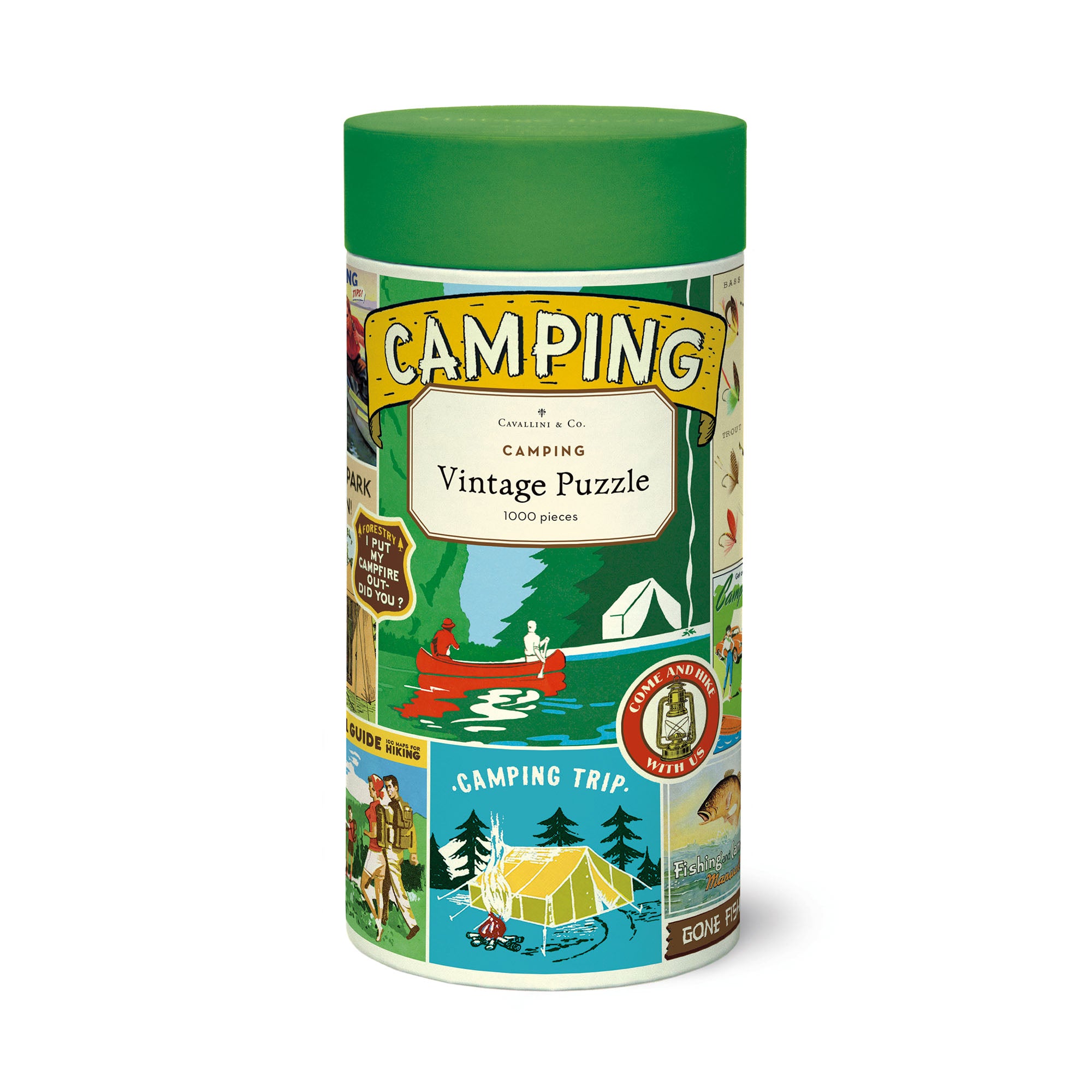 1,000 Piece Vintage Camping Scenery Jigsaw Puzzle - Perfect for Family Game Night, Relaxation & Home Decor