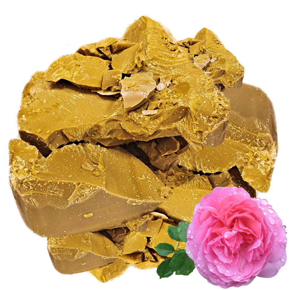 Pure Natural Organic Bulgarian Rose Floral Wax (Rosa Damascena) - 16oz for DIY Skincare, Aromatherapy, Candles & Solid Perfume - Perfect for Spa, Home Fragrance & Relaxation Gifts
