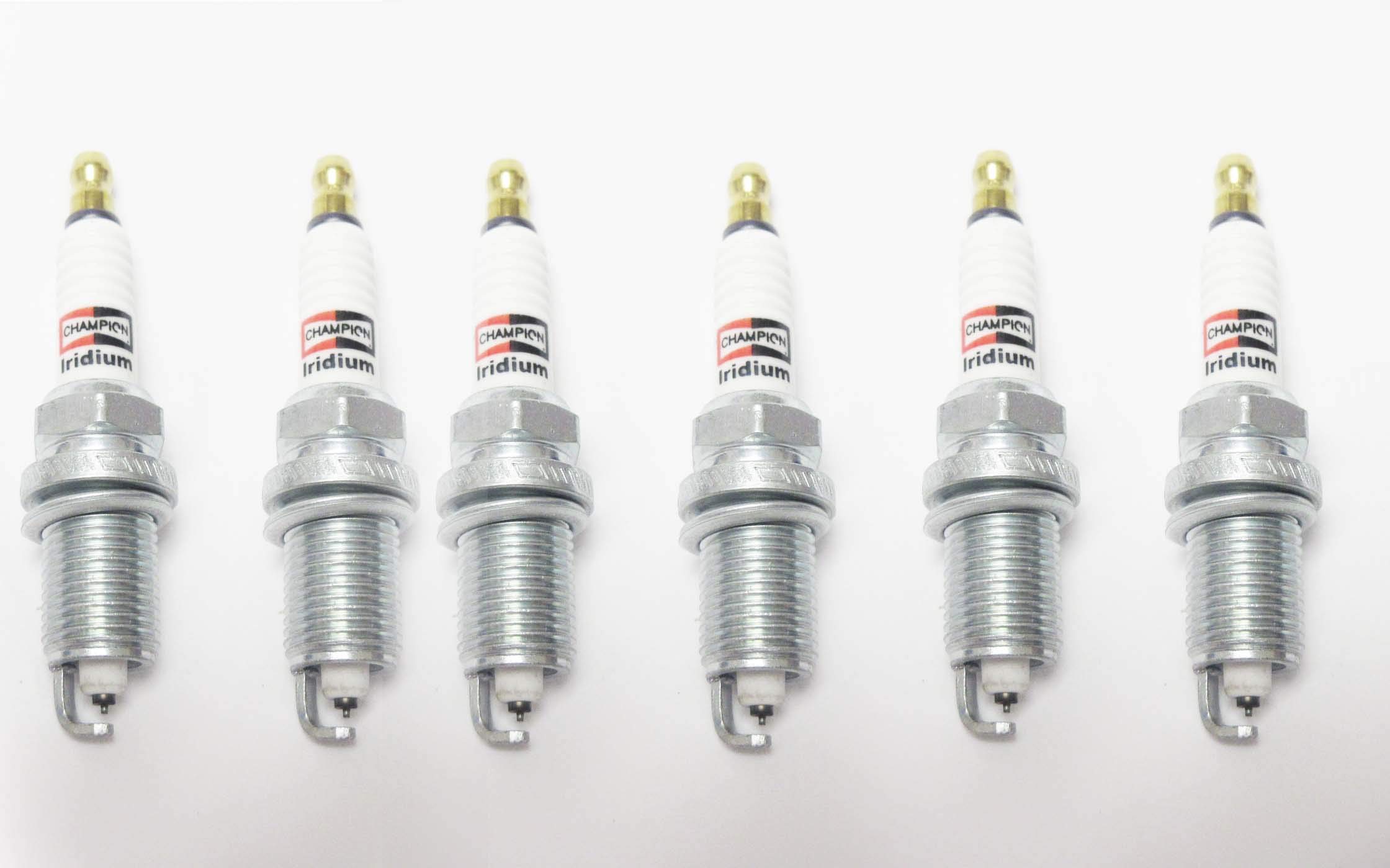Champion 9202 RC12WMPB4 Iridium Spark Plug - Pack of 6 - High Performance Spark Plugs for Cars, Trucks & SUVs - Improved Fuel Efficiency & Engine Power