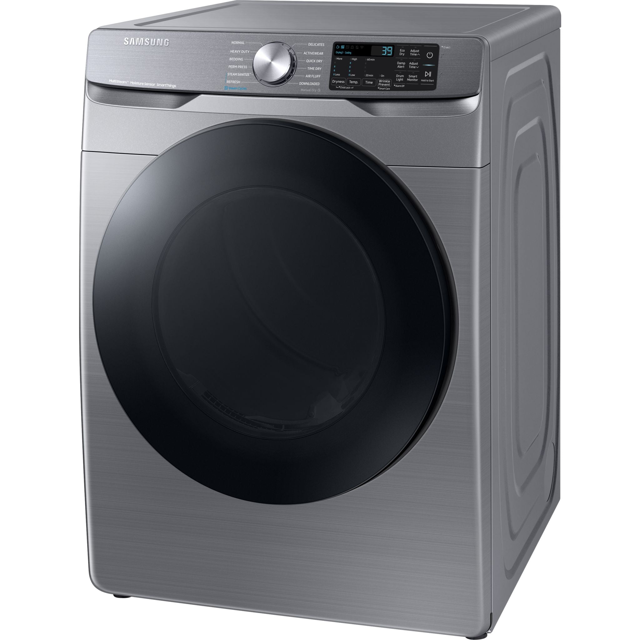Samsung DVG45B6305P Front Load Electric Dryer - 7.5 Cu. Ft. Capacity, ENERGY STAR Certified, Smart Sensor Dry, Wrinkle Prevent, Grey - Perfect for Laundry Rooms & Apartments