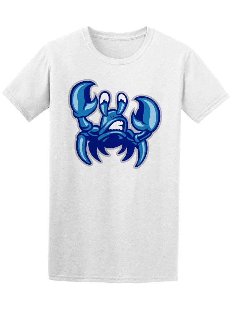 Blue Crab Graphic T-Shirt for Men - Casual Cotton Short Sleeve Tee - Perfect for Beach Outings, Summer Vacations & Outdoor Activities