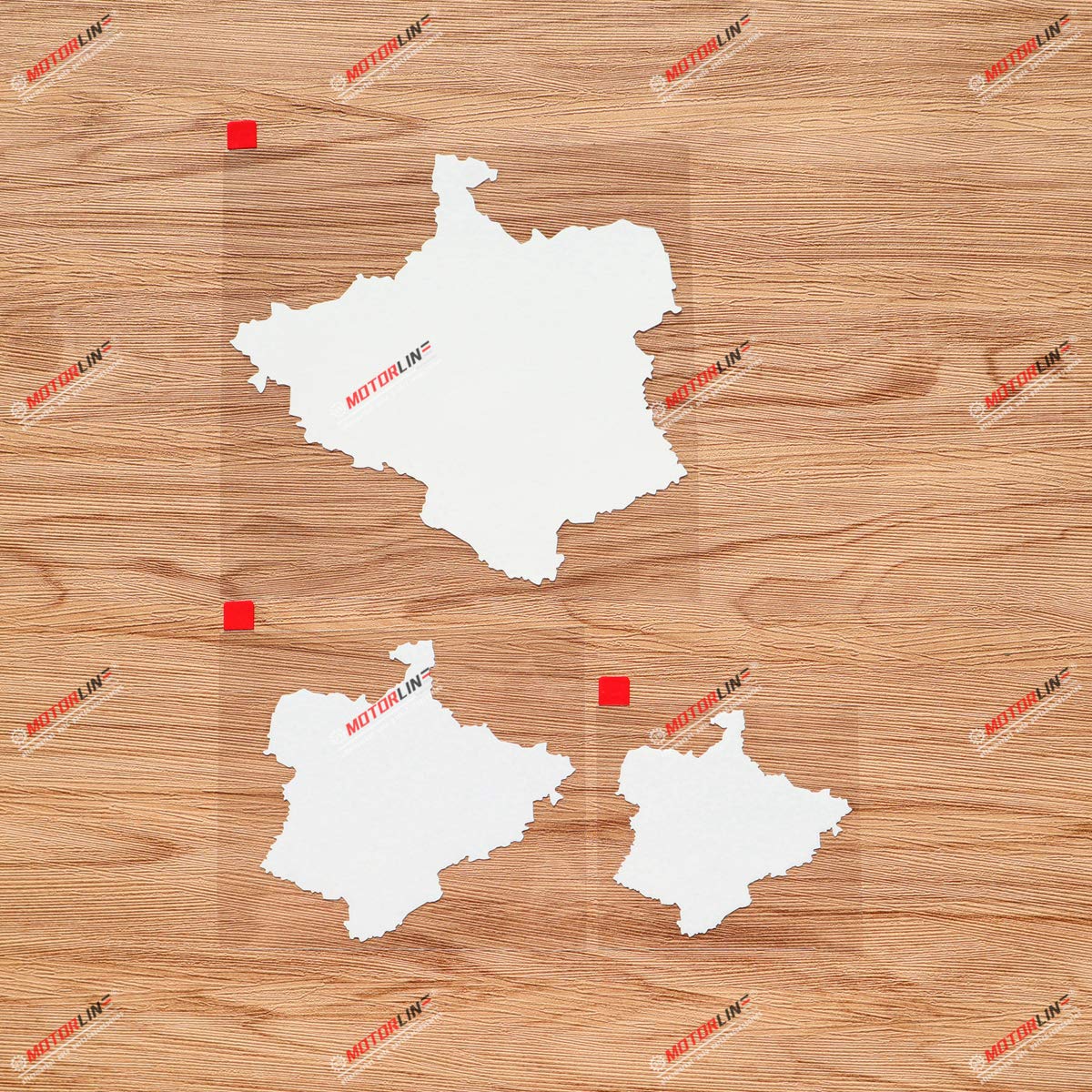 Durango Mexico State Map Outline Vinyl Decal Sticker Pack - 3 Sizes (3
