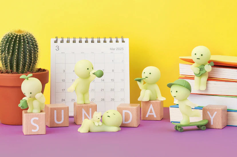 Smiski Sunday Series Blind Box - Cute Collectible Figures for Home & Office Decor - Perfect for Gifts, Display, and Anime Fans
