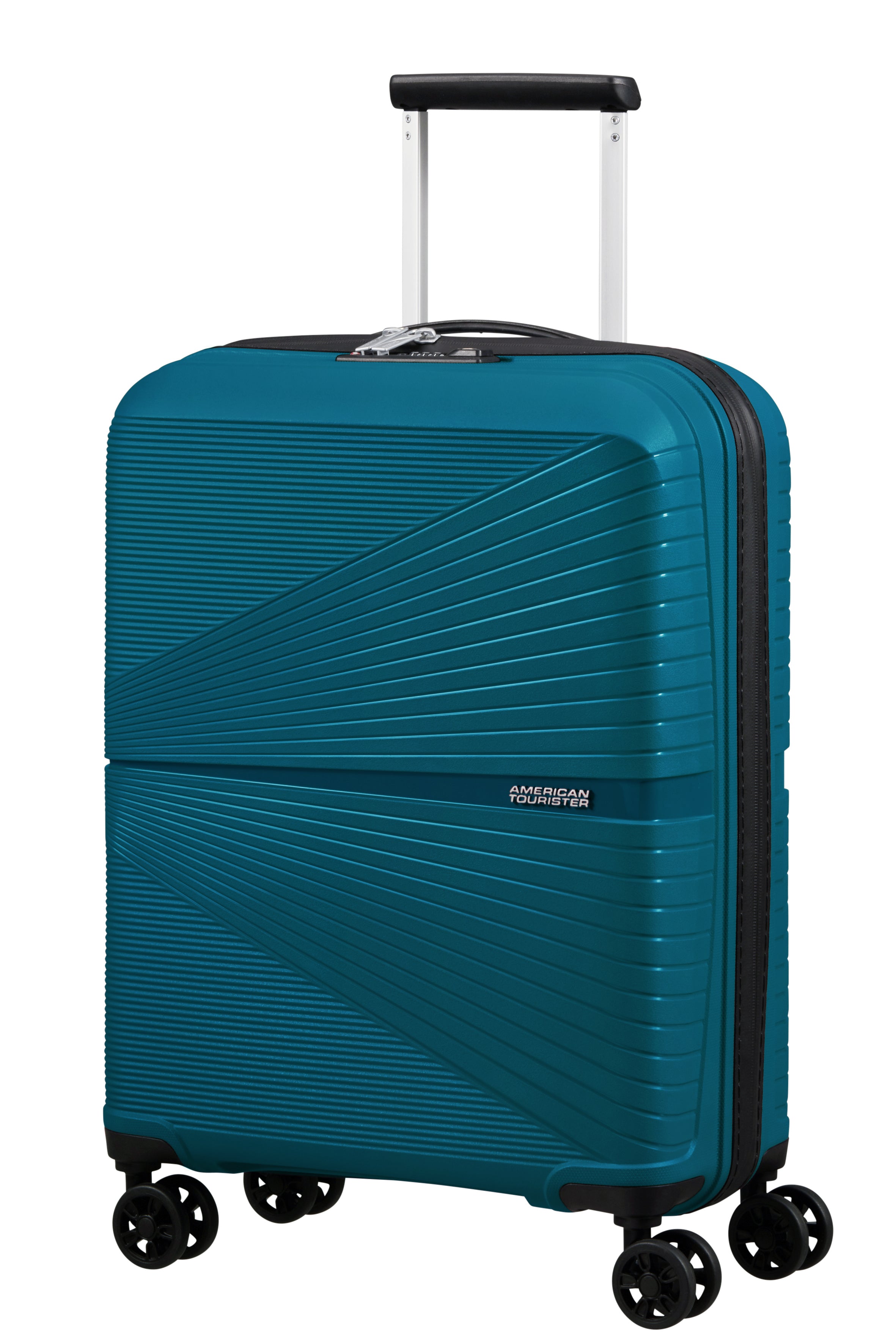 American Tourister Airconic 55cm Small Carry-On Suitcase - Lightweight Spinner Luggage with 4 Wheels, Deep Ocean Blue | Perfect for Weekend Trips & Air Travel