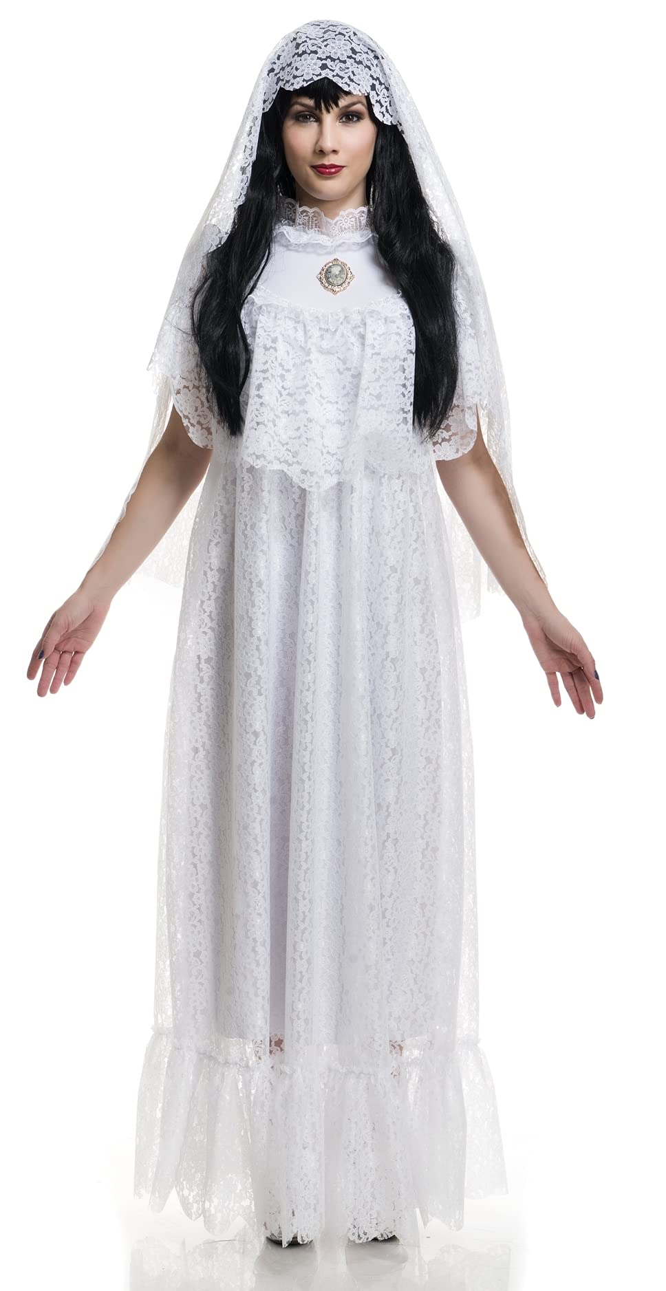 Vintage Bride Costume for Women - Elegant Wedding Dress for Halloween, Cosplay, and Themed Parties