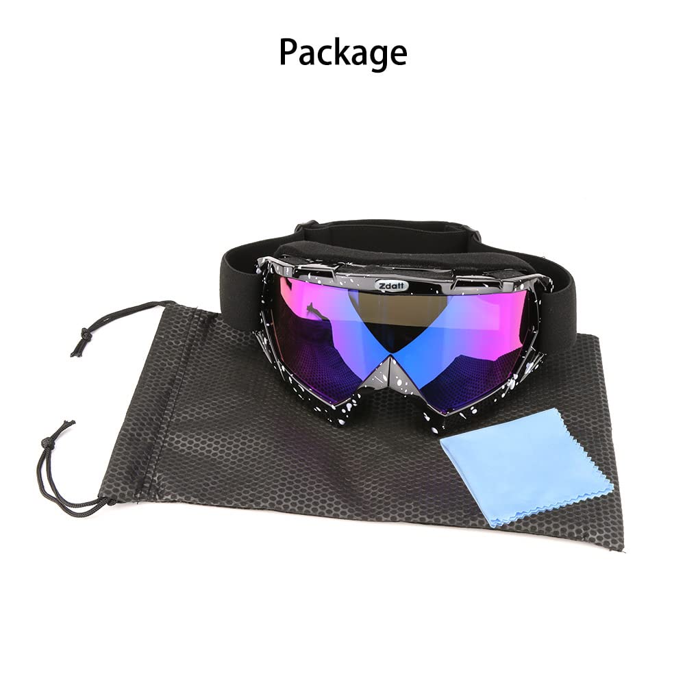 Motorcycle Goggles for Men & Women - Anti-Fog UV Protection Adjustable Tactical Riding Glasses for Dirt Bike, ATV, Motocross & Offroad - Perfect for Military, Combat & Outdoor Adventure Sports