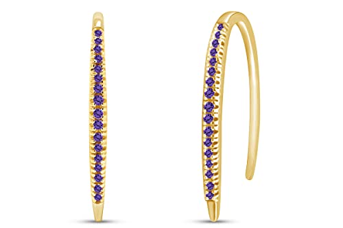 Yellow Gold Over : Simulated Amethyst